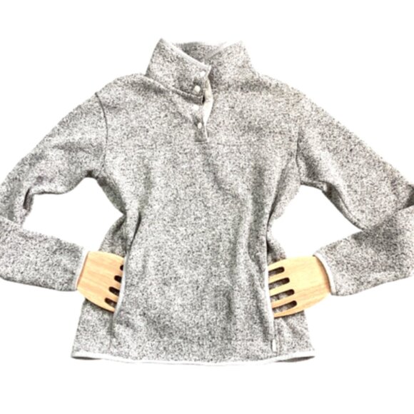 Eddie Bauer Radiator Fleece Snap Neck Sweater S Gray 130Q - Picture 5 of 7